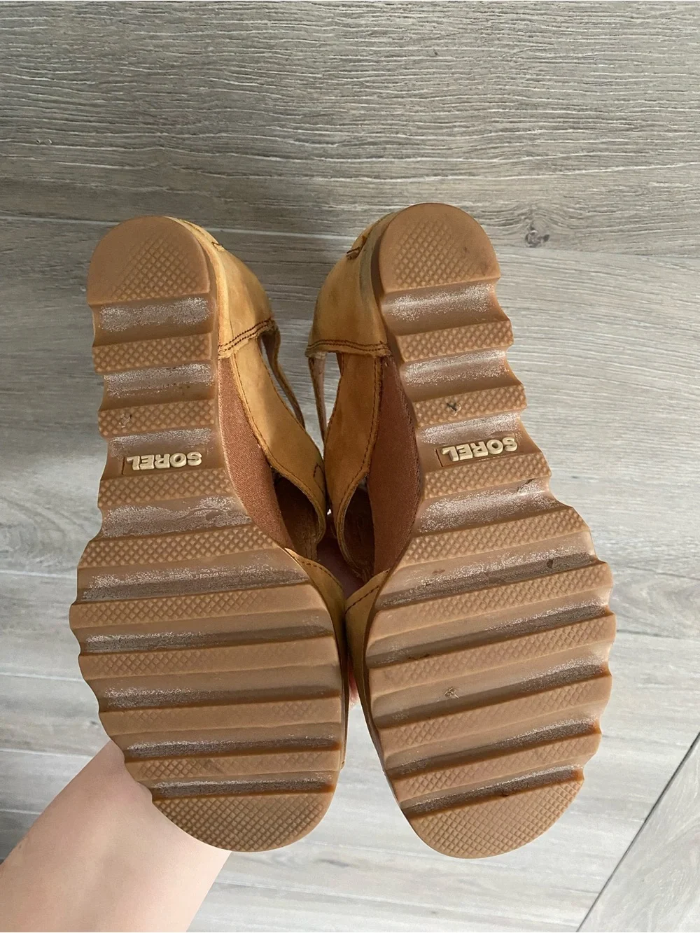 Sorel Joanie Leather Lace Up Wedge Sandals